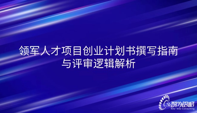 領軍人才項目創業計劃書撰寫指南與評審邏輯解析.jpg